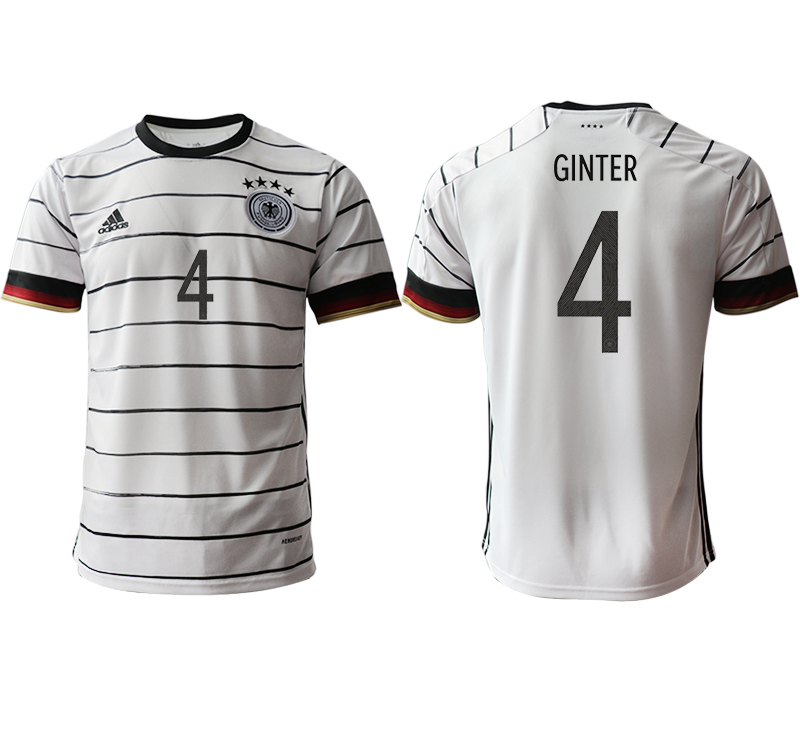 Men 2021 European Cup Germany home aaa version white #4 Soccer Jersey->germany jersey->Soccer Country Jersey